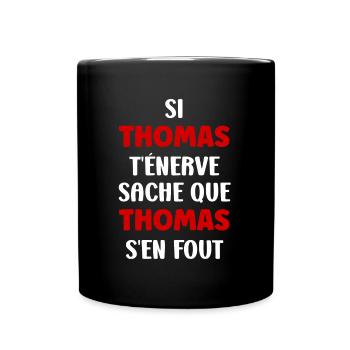 Thomas - Mug uni - noir - Devant