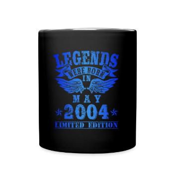 Legends est né en mai 2004 Anniversaire - Mug uni - noir - Devant