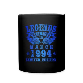Les légendes sont nées en mars 1994 Anniversaire - Mug uni - noir - Devant