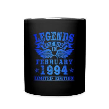 Les légendes sont nées en février 1994 Anniversaire - Mug uni - noir - Devant