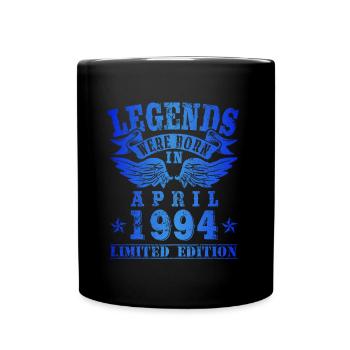 Les légendes sont nées en avril 1994 Anniversaire - Mug uni - noir - Devant