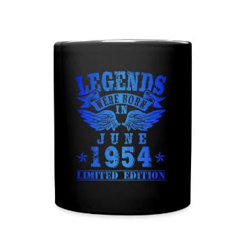 Legends were born in June 1954 Birthday - Full Colour Mug - black - Front