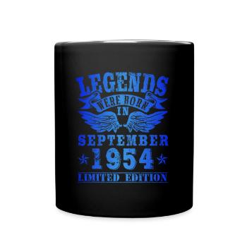 Legends were born in September 1954 Geburtstag - Tasse einfarbig - Schwarz - Vorne