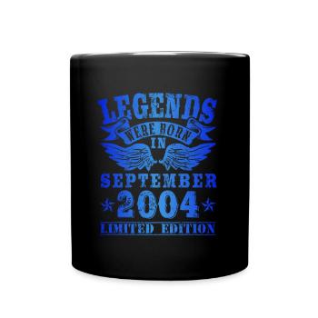 Legends est né en septembre 2004 Anniversaire - Mug uni - noir - Devant