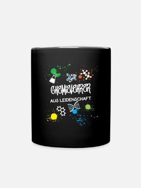 Chemielehrer aus Leidenschaft Beruf Chemie Lehrer - Tasse einfarbig - Schwarz