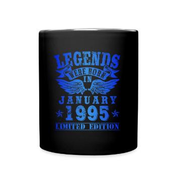 Les légendes sont nées en janvier 1995 - Mug uni - noir - Devant