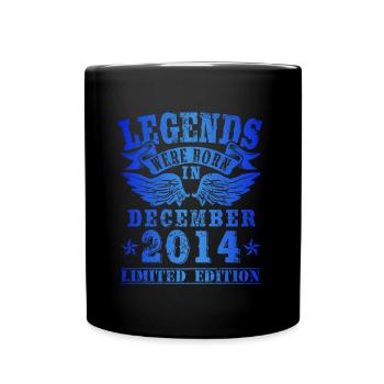 Les légendes sont nées le jour de l'anniversaire de décembre 2014 - Mug uni - noir - Devant
