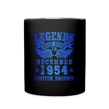 Legends were born in December 1954 Birthday - Full Colour Mug - black - Front