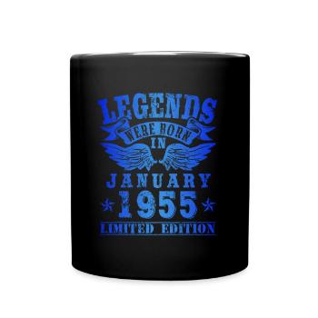 Les légendes sont nées en janvier 1955 - Mug uni - noir - Devant