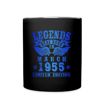 Les légendes sont nées en mars 1955 - Mug uni - noir - Devant