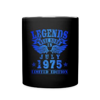 Legends were born in July 1975 Birthday - Full Colour Mug - black - Front