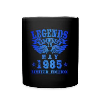 Les légendes sont nées en mai 1985 - Mug uni - noir - Devant