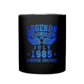Legends were born in Juli 1985 Geburtstag - Tasse einfarbig - Schwarz - Vorne