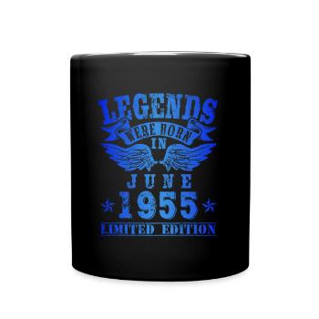 Les légendes sont nées le jour de l'anniversaire de juin 1955 - Mug uni - noir - Devant