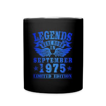 Les légendes sont nées le jour de l'anniversaire de septembre 1975 - Mug uni - noir - Devant