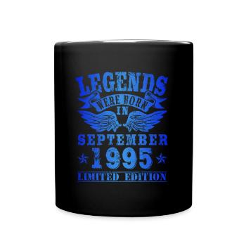 Les légendes sont nées le jour de l'anniversaire de septembre 1995 - Mug uni - noir - Devant