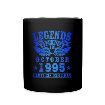 Les légendes sont nées en octobre 1995 - Mug uni - noir - Devant