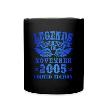 Les légendes sont nées le jour de l'anniversaire de novembre 2005 - Mug uni - noir - Devant