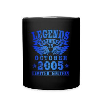 Les légendes sont nées le jour de l'anniversaire d'octobre 2005 - Mug uni - noir - Devant