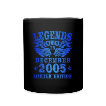 Les légendes sont nées le jour de l'anniversaire de décembre 2005 - Mug uni - noir - Devant