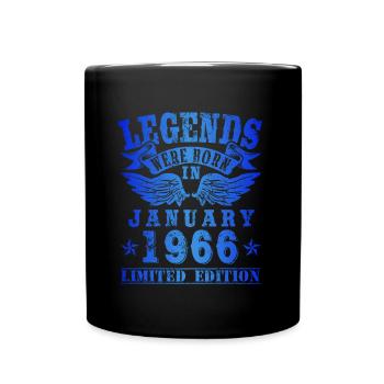 Les légendes sont nées en janvier 1966 - Mug uni - noir - Devant