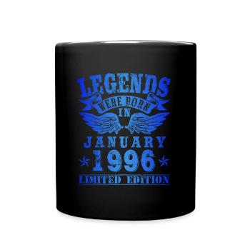 Les légendes sont nées en janvier 1996 - Mug uni - noir - Devant
