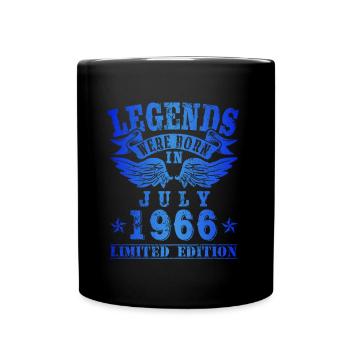 Legends were born in Juli 1966 Geburtstag - Tasse einfarbig - Schwarz - Vorne