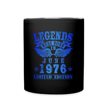 Legends est né en Juin 1976 Anniversaire - Mug uni - noir - Devant