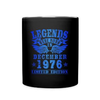 Legends est né en décembre 1976 Anniversaire - Mug uni - noir - Devant