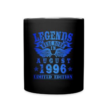 Legends est né en Août 1996 Anniversaire - Mug uni - noir - Devant
