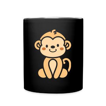 Monkey - Full Colour Mug - black - Front