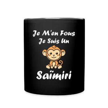 Singe Saïmiri - Mug uni - noir - Devant