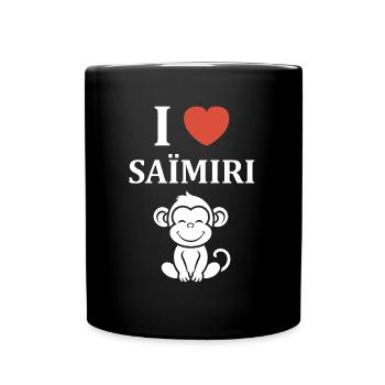 Singe Saïmiri - Mug uni - noir - Devant