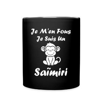 Singe Saïmiri - Mug uni - noir - Devant