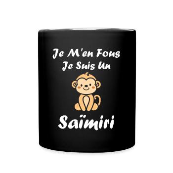 Singe Saïmiri - Mug uni - noir - Devant