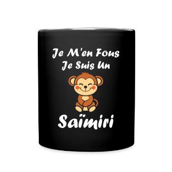 Singe Saïmiri - Mug uni - noir - Devant