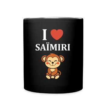 Singe Saïmiri - Mug uni - noir - Devant