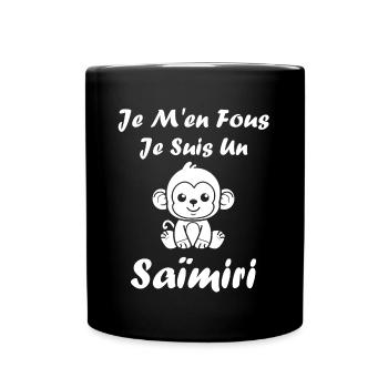 Singe Saïmiri - Mug uni - noir - Devant