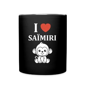 Singe Saïmiri - Mug uni - noir - Devant