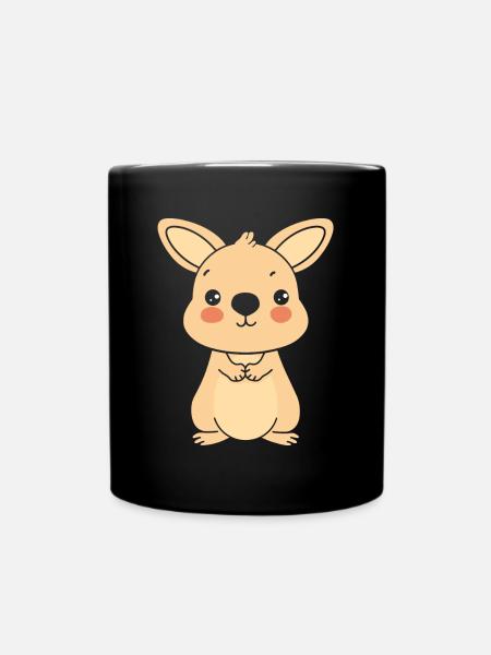 Wallaby - Tasse einfarbig - Schwarz