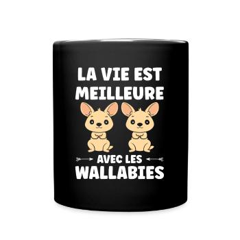 Wallaby - Mug uni - noir - Devant