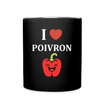 Humour poivron - Mug uni - noir - Devant