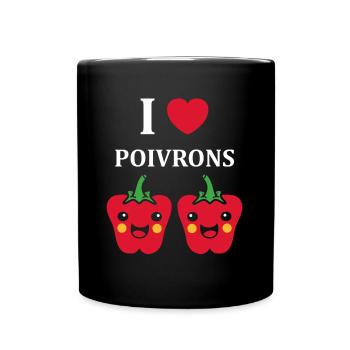 Humour poivron - Mug uni - noir - Devant