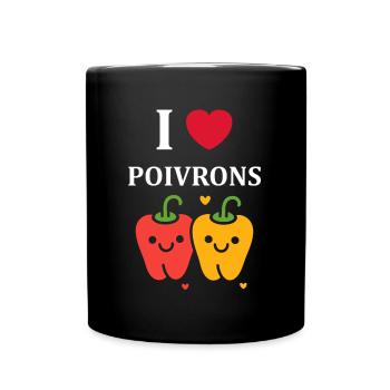 Humour poivron - Mug uni - noir - Devant