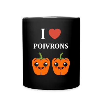 Humour poivron - Mug uni - noir - Devant