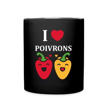 Humour poivron - Mug uni - noir - Devant