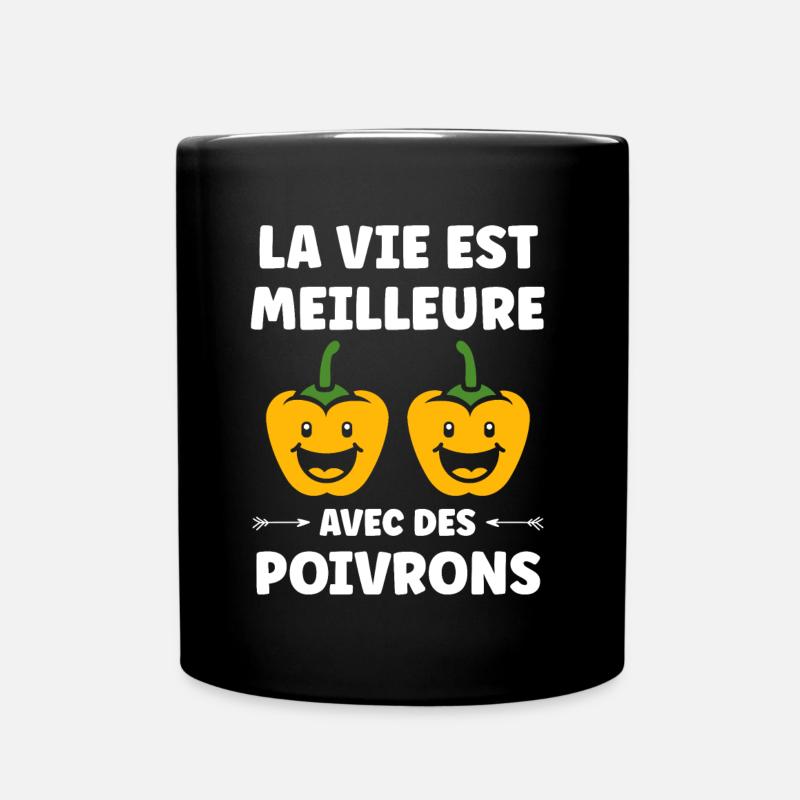 Humour poivron - Mug uni - noir
