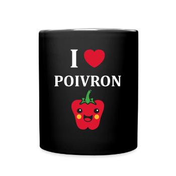 Humour poivron - Mug uni - noir - Devant