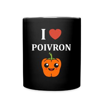 amour poivron - Mug uni - noir - Devant