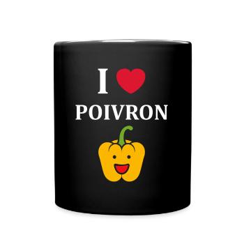 Humour poivron - Mug uni - noir - Devant
